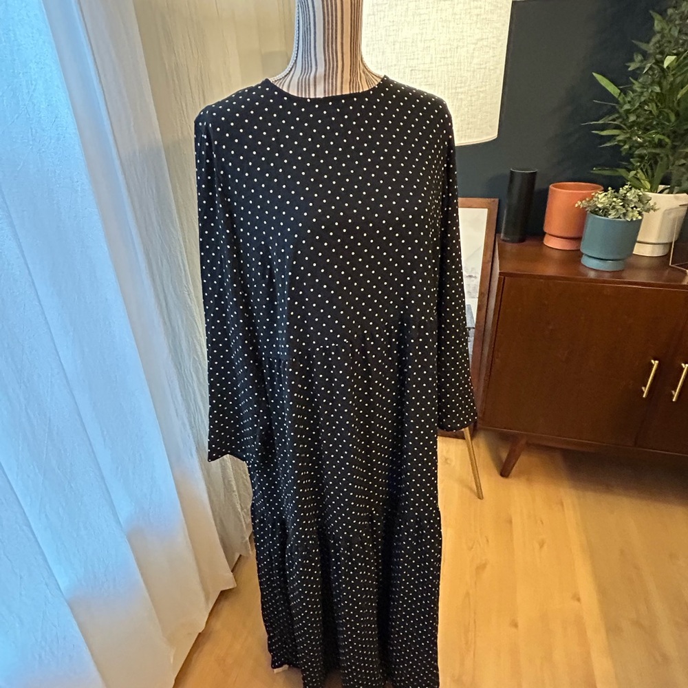 ASOS DESIGN Polka Dot Black Dress